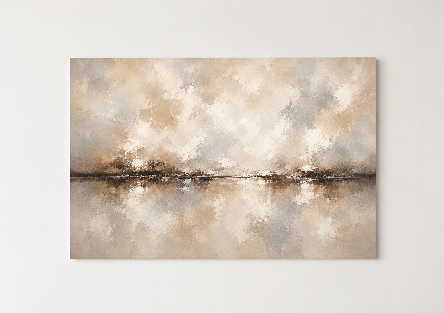 Neutral Abstract Landscape Wall Art Print – Beige Minimalist Modern Decor