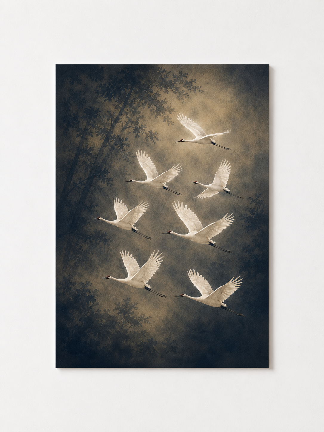 Flying Cranes Print – Elegant Nature Wall Art