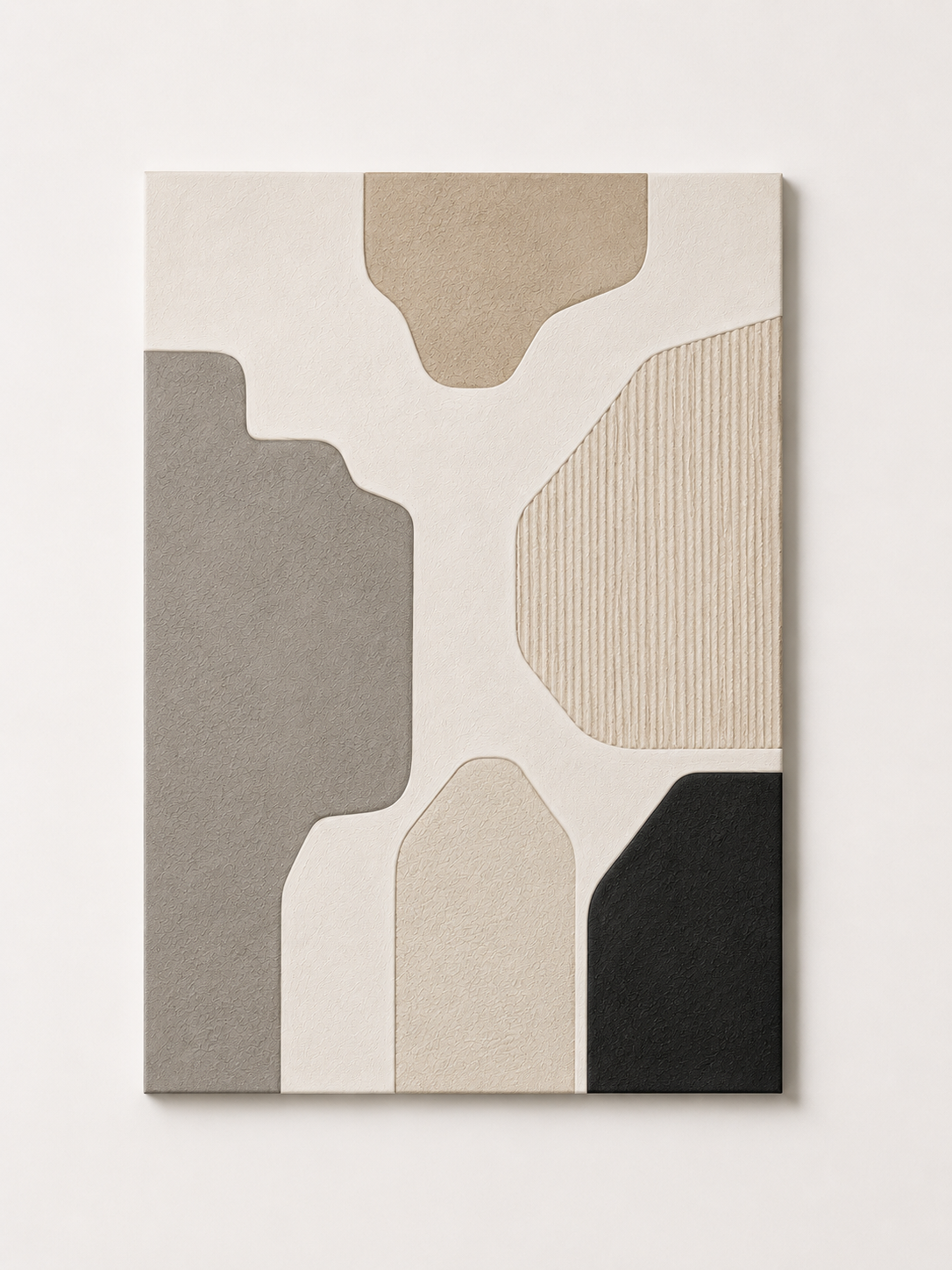 Minimalist Earth Tone Abstract Wall Art – Modern Organic Shapes Print