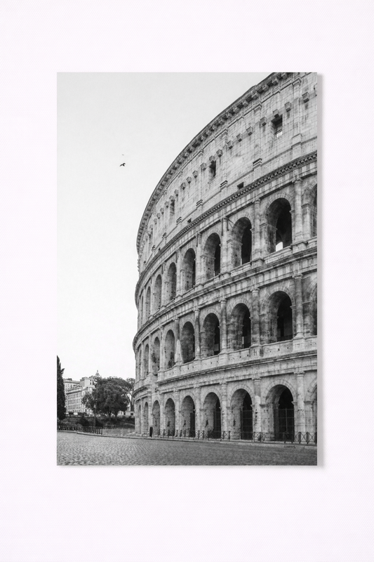 Colosseum Wall Art Print – Black & White Rome Photography - Viney Rees Prints