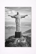 Christ the Redeemer Wall Art Print – Black & White Rio de Janeiro Landscape - Viney Rees Prints