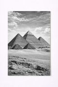 Great Pyramids of Giza Wall Art Print – Black & White Egypt Landscape Photography - Viney Rees Prints