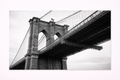 Brooklyn Bridge Wall Art – Black & White New York Architectural Canvas Print - Viney Rees Prints