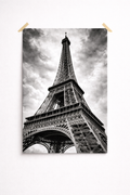 Eiffel Tower Black & White Wall Art – Paris Landmark Architectural Photography Print - Viney Rees Prints