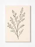 Minimal Botanical Branch Print – Neutral Leaf Wall Art - Viney Rees Prints