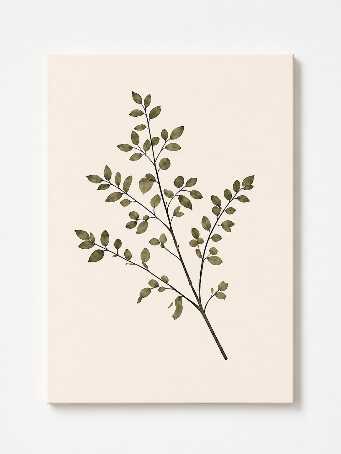 Minimal Botanical Leaf Print – Neutral Nature Wall Art - Viney Rees Prints