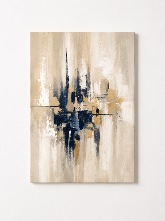Neutral Abstract Landscape Print – Soft Modern Wall Art