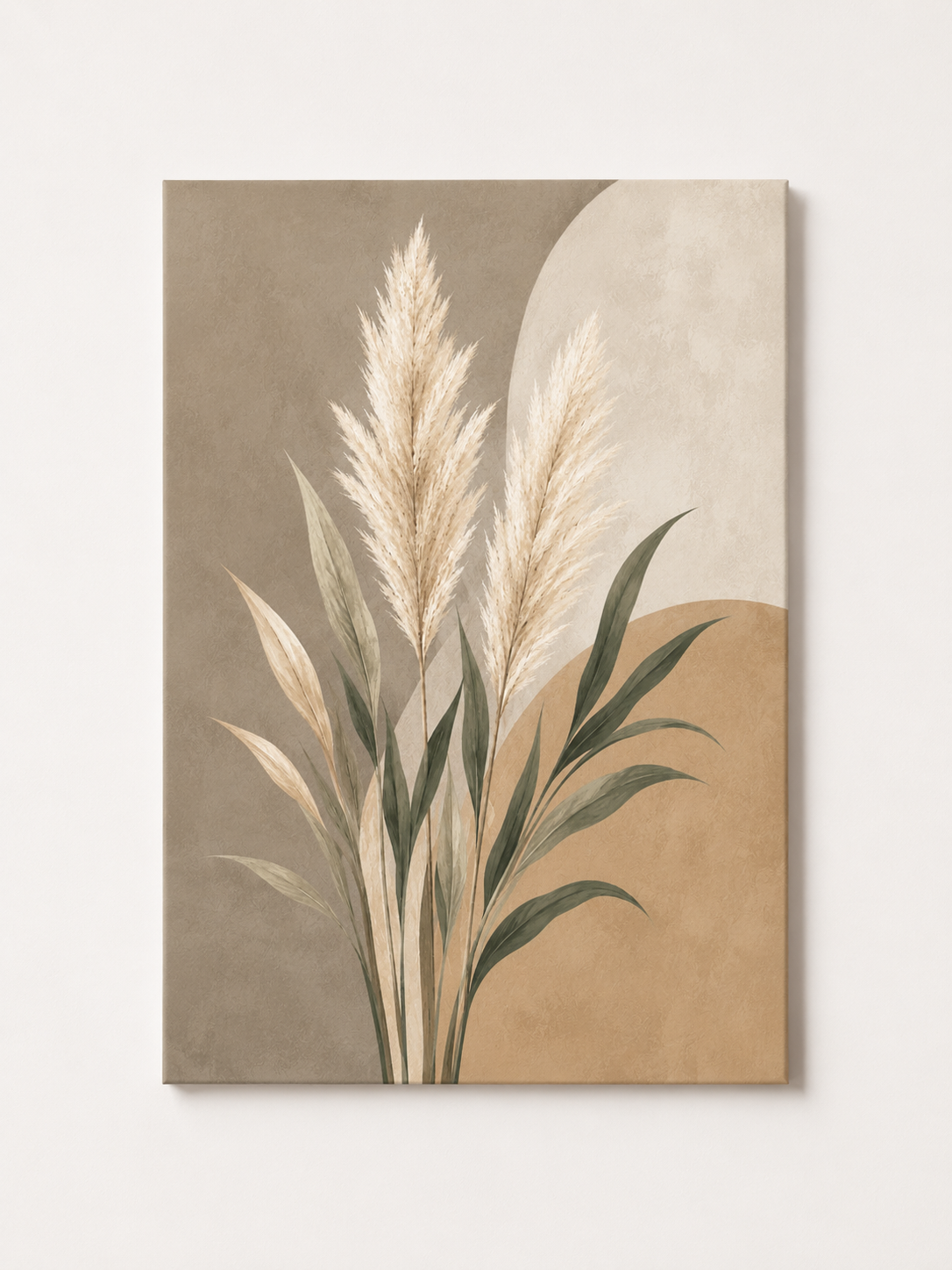 Pampas Grass Botanical Wall Art – Warm Earth Tone Nature Print
